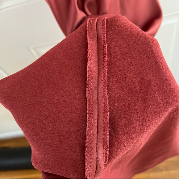 Bhldn rust cali satin cowl-neck midi dress - Picture 9 of 11